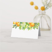 Carte De Placement Mariage Moderne Citron Orange d'Été (Dos)
