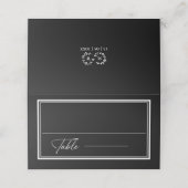 Carte De Placement Mariage moderne classique noir et blanc (Extérieur déplié)