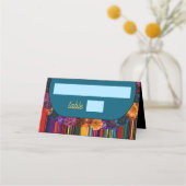 Carte De Placement Mariage moderne de fleurs mexicaines (Devant)