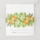 Carte De Placement Mariage Moderne d'Été Oranges Citron Citrus (Extérieur déplié)