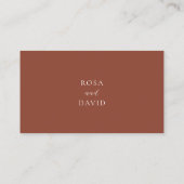 Carte De Placement Mariage Moderne Editorial Cuivre Rustique (Dos)