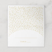 Carte De Placement Mariage moderne Elegant Gold Confetti (Extérieur déplié)