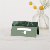 Carte De Placement Mariage moderne en marbre vert (Devant)