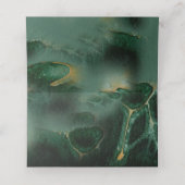 Carte De Placement Mariage moderne en marbre vert (Intérieur déplié)