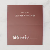 Carte De Placement Mariage moderne et élégant en terre cuite (Extérieur déplié)
