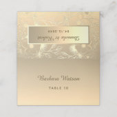 Carte De Placement Mariage Moderne Faux Or (Extérieur déplié)
