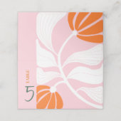 Carte De Placement Mariage moderne fleur marguerite rose mix & match (Extérieur déplié)