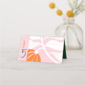 Carte De Placement Mariage moderne fleur marguerite rose mix & match (Devant)