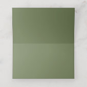 Carte De Placement Mariage moderne gris et vert olive (Intérieur déplié)