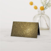 Carte De Placement Mariage moderne noir et or (Dos)