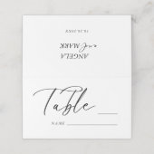 Carte De Placement Mariage moderne Numéro de table Carte de place (Extérieur déplié)