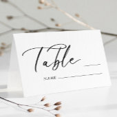 Carte De Placement Mariage moderne Numéro de table Carte de place