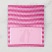 Carte De Placement Mariage Moderne Rayure Chevron Rose Pâle (Extérieur déplié)