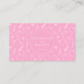 Carte De Placement Mariage moderne rose chaud (Dos)