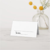Carte De Placement Mariage moderne simple et élégant Numéro de table (Devant)
