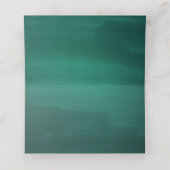 Carte De Placement Mariage moderne vert foncé. Émeraude simple et élé (Intérieur déplié)