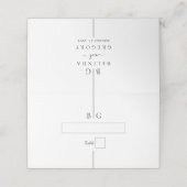 Carte De Placement Mariage monogramme moderne minimaliste en ligne (Extérieur déplié)