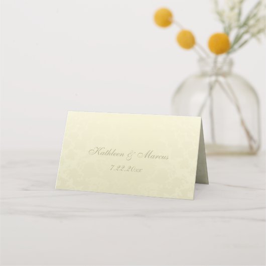 Carte De Placement Mariage Monogramme Or (Dos)