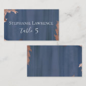 Carte De Placement Mariage Moody Blue Copper (Devant / Derrière)