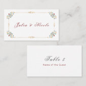 Carte De Placement Mariage Motif classique complexe de géométrie vint (Devant / Derrière)