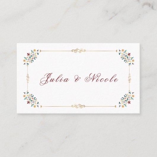 Carte De Placement Mariage Motif classique complexe de géométrie vint (Devant)