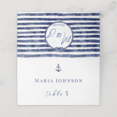 Carte De Placement Mariage nautique côtier (Extérieur déplié)