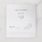 Carte De Placement Mariage nautique Elegant Seashells (Extérieur déplié)