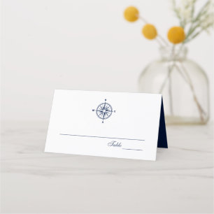 Carte De Placement Mariage nautique Rose Compass