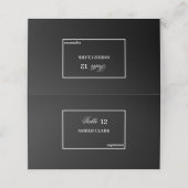 Carte De Placement Mariage noir et blanc (Extérieur déplié)
