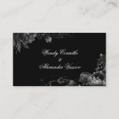 Carte De Placement Mariage noir gothique classique Menu Choix plat (Dos)