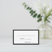 Carte De Placement Mariage noir gothique classique Menu Choix plat (Debout devant)