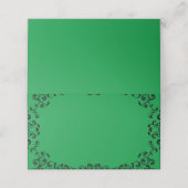 Carte De Placement Mariage noir vert (Extérieur déplié)