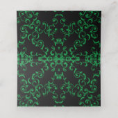 Carte De Placement Mariage noir vert (Intérieur déplié)
