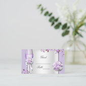 Carte De Placement Mariage Nom Place Lavande Violet Lilas 4 (Debout devant)