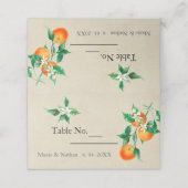 Carte De Placement Mariage Orange Blossom (Extérieur déplié)