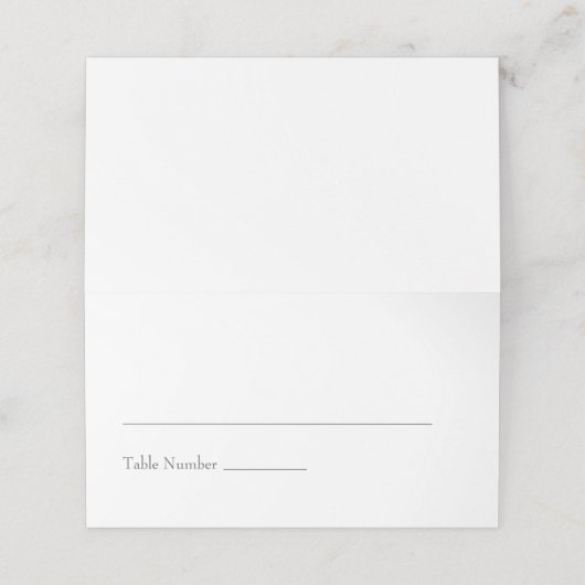 Carte De Placement Mariage orange brûlé simple (Extérieur déplié)