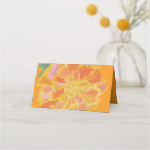 Carte De Placement Mariage Orange Souci Vibrant (Dos)