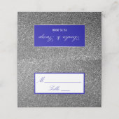 Carte De Placement Mariage Pailleté Argent Place (Extérieur déplié)
