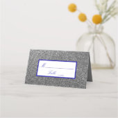 Carte De Placement Mariage Pailleté Argent Place (Devant)