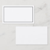 Carte De Placement Mariage papier Kraft rustique vierge (Devant / Derrière)