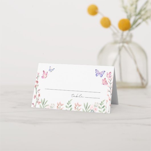 Carte De Placement Mariage papillons modernes  (Devant)