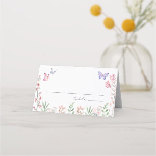 Carte De Placement Mariage papillons modernes 