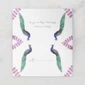 Carte De Placement Mariage Peacock (Extérieur déplié)