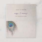 Carte De Placement Mariage Peacock Feather (Extérieur déplié)