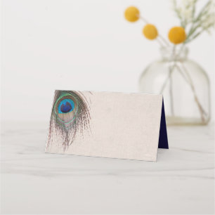 Carte De Placement Mariage Peacock Feather