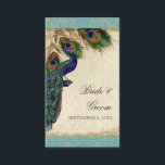 Carte De Placement Mariage Peacock & Feather<br><div class="desc">SÉLECTION DE PAPIER: Ceci est montré sur le "papier de base", un autre grand choix serait "perle" qui est une surface brillante blanche et pearlisée. Il serait aussi beau sur le lin, le feutre ou l'un des autres choix. PALETTE DE COULEUR: bleu aqua, bronze, bleu roi crème, vert et rouille.DESIGN:...</div>