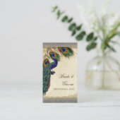 Carte De Placement Mariage Peacock & Feather Table Siège Escort (Debout devant)