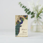 Carte De Placement Mariage Peacock & Feather Table Siège Escort (Debout devant)