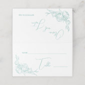 Carte De Placement Mariage Peony Elegance (Extérieur déplié)