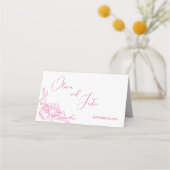 Carte De Placement Mariage Peony Elegance (Dos)